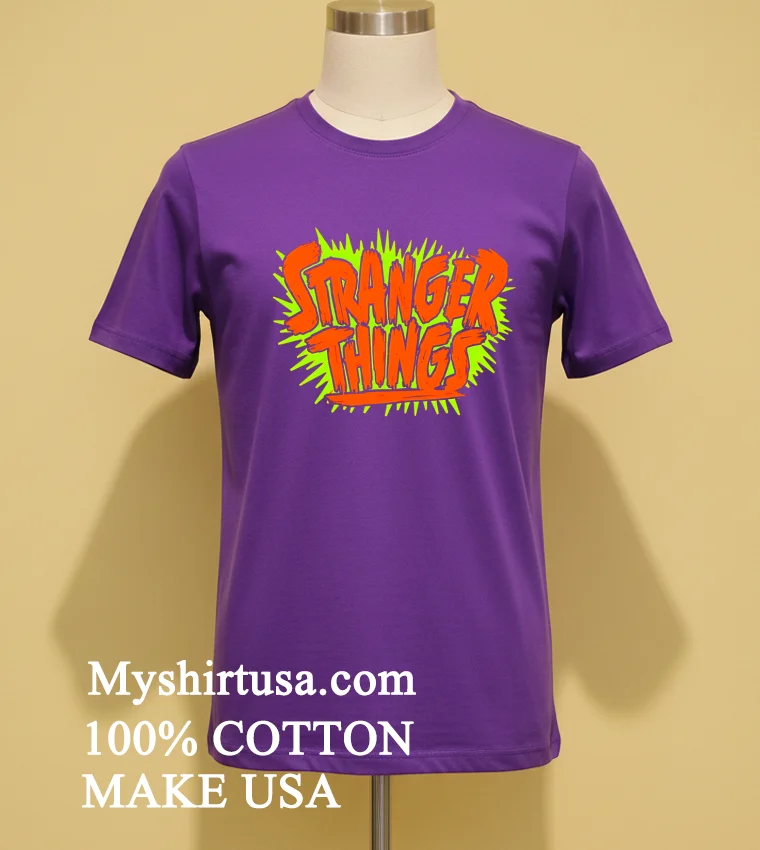 Stranger Things Orange Stylish Shirt - purple-shirt Stranger Things Orange Stylish Shirt Purple Shirt