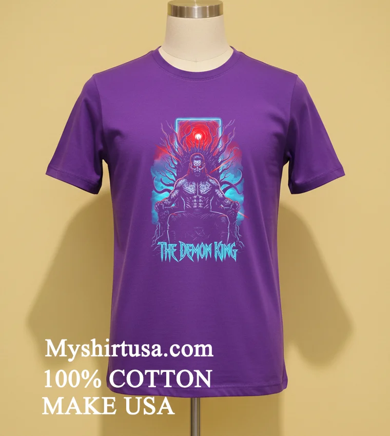 Stranger Things The Demon King Graphic Shirt - purple-shirt Stranger Things The Demon King Graphic Shirt Purple Shirt