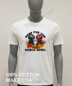 Super Bowl 2025 Kansas City Vs Philadelphia Eagles Here For The Snacks Bowl funny america t-shirts