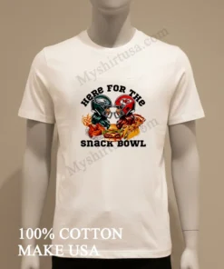 Super Bowl 2025 Kansas City Vs Philadelphia Eagles Here For The Snacks Bowl funny america t-shirts