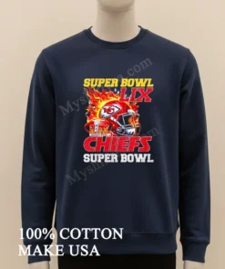 Super Bowl 2025 Lix Champions Helmet On Fire Chiefs funny america t-shirts
