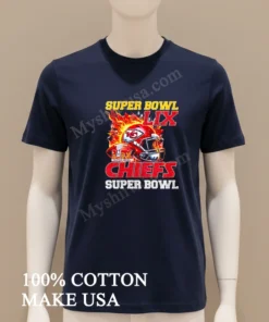 Super Bowl 2025 Lix Champions Helmet On Fire Chiefs funny america t-shirts