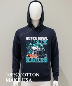 Super Bowl 2025 Lix Champions Helmet On Fire Eagles funny america t-shirts