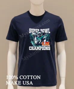 Super Bowl 2025 Lix Champions Number 22 Eagles funny america t-shirts