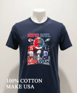 Super Bowl Kansas City Chiefs X Philadelphia Eagles Signature 2025 funny america t-shirts