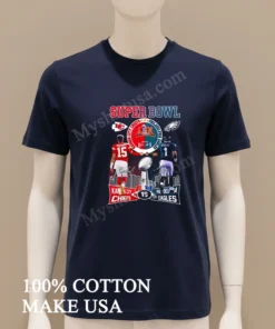 Super Bowl Kansas City Chiefs X Philadelphia Eagles Signature 2025 funny america t-shirts