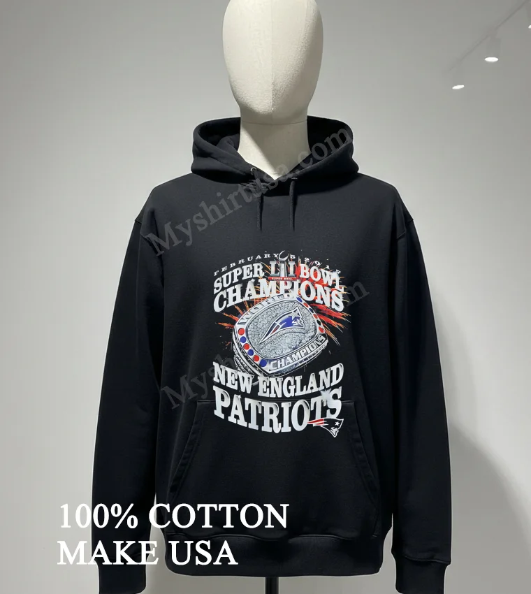 Super Bowl Li Champions 2017 New England Patriots World Champions Ring Shirt Hoodie Shirt