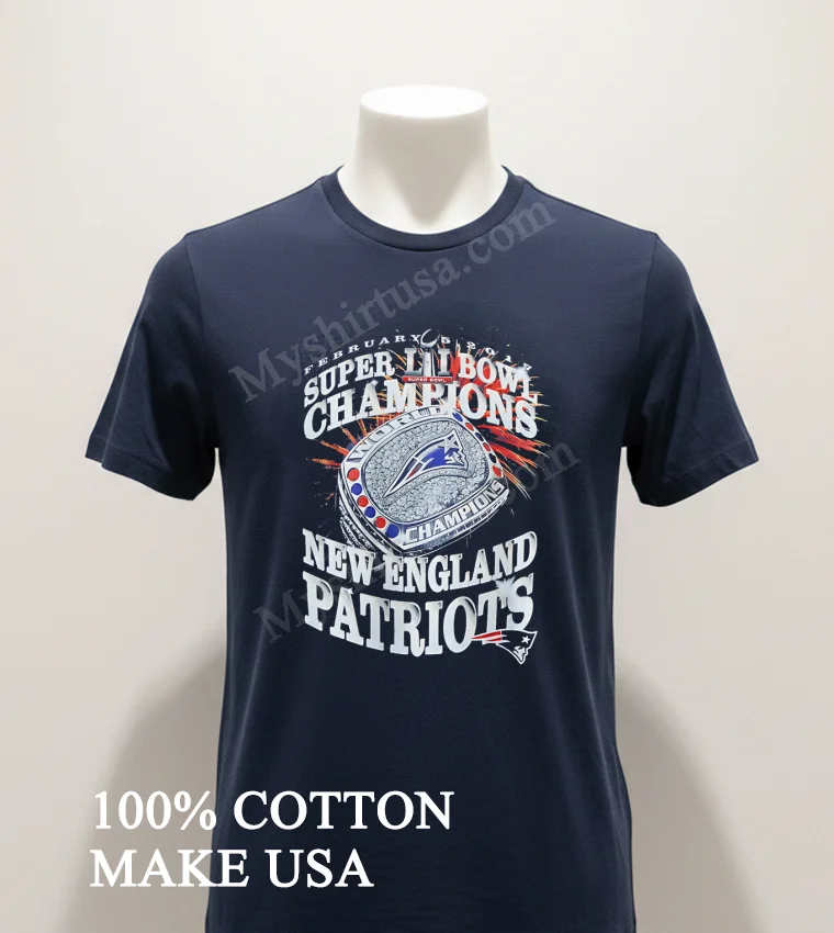 Super Bowl Li Champions 2017 New England Patriots World Champions Ring funny america t-shirts - navy-shirt Super Bowl Li Champions 2017 New England Patriots World Champions Ring Shirt Navy Shirt 1