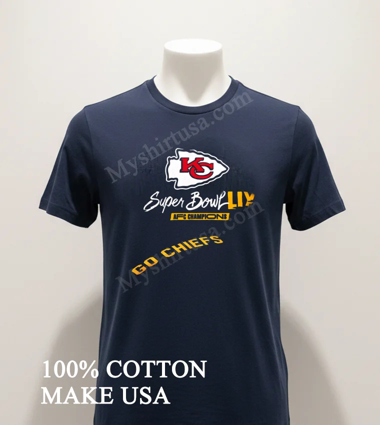 Super Bowl Lix Afc Champions Go Chiefs Shirt Navy Shirt 1