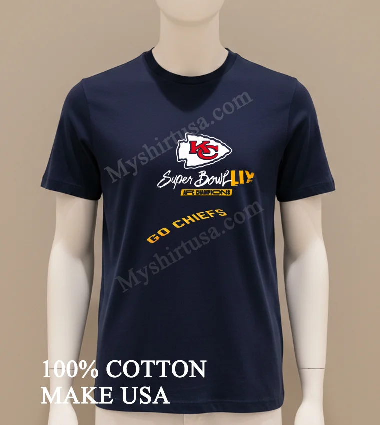 Super Bowl Lix Afc Champions Go Chiefs Shirt Navy Shirt