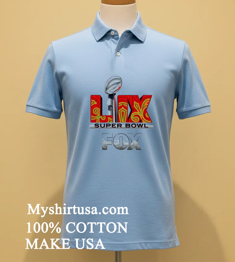 Super Bowl Lix Fox Shirt - blue-shirt Super Bowl Lix Fox Shirt Blue Shirt