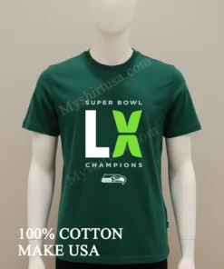 Super Bowl Lx Champions Seattle Seahawks Logo Football Sports funny america t-shirts