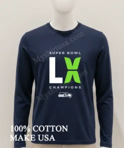 Super Bowl Lx Champions Seattle Seahawks Logo Football Sports funny america t-shirts