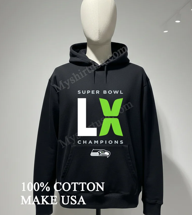 Super Bowl Lx Champions Seattle Seahawks Logo Football Sports funny america t-shirts - hoodie-shirt Super Bowl Lx Champions Seattle Seahawks Logo Football Sports Shirt Hoodie Shirt