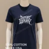Support Your Local Library Death Metal Shirt Navy Shirt