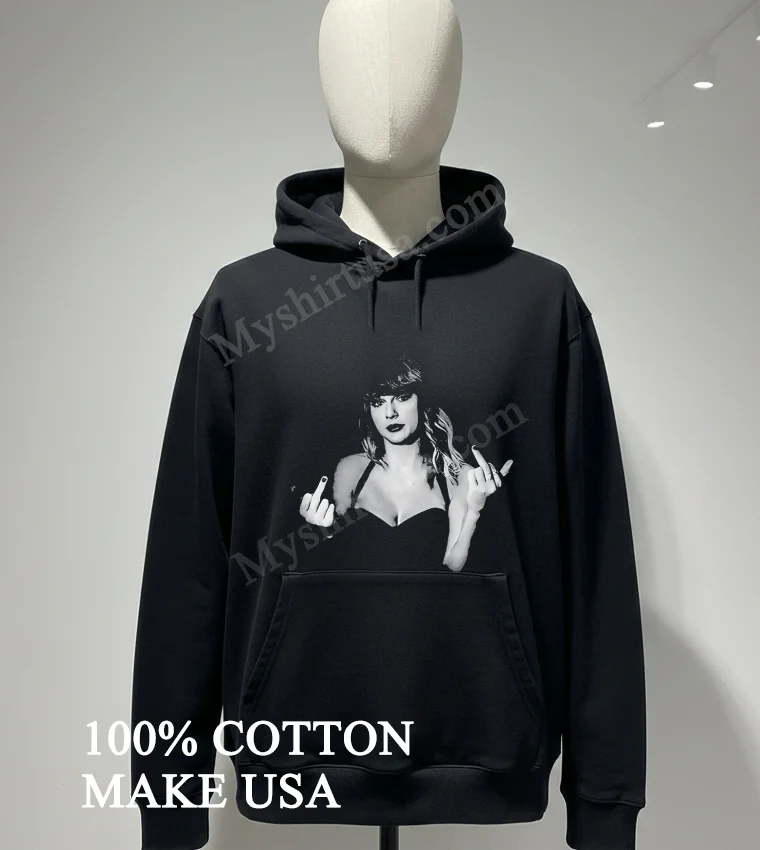 Swift Black And White Artistic Portrait Hand Gesture Music Shirt Hoodie Shirt