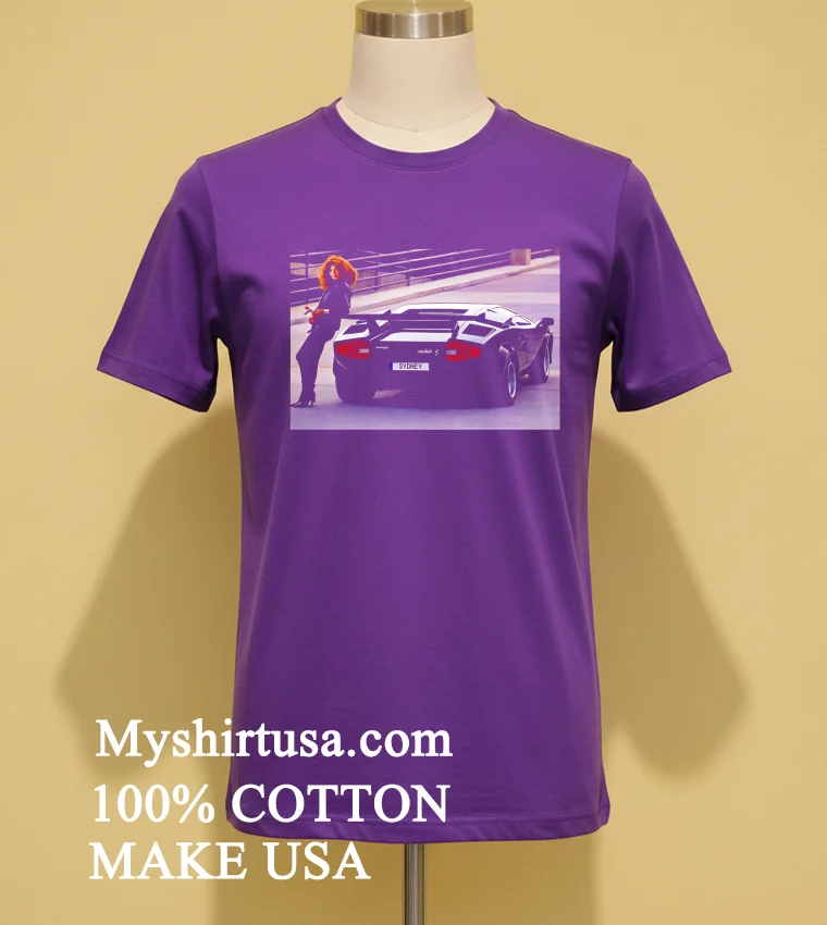Sydney Sweeney Countach Supercar Shirt Purple Shirt