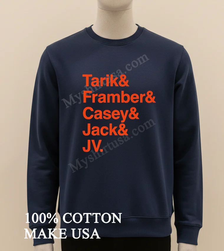 Tarik Framber Casey Jack Jv Names List Orange Helvetica Shirt Long Sleve Shirt