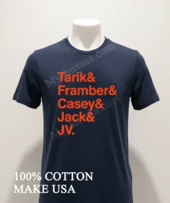 Tarik Framber Casey Jack Jv Names List Orange Helvetica funny america t-shirts