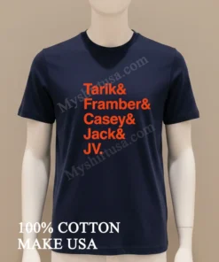 Tarik Framber Casey Jack Jv Names List Orange Helvetica funny america t-shirts