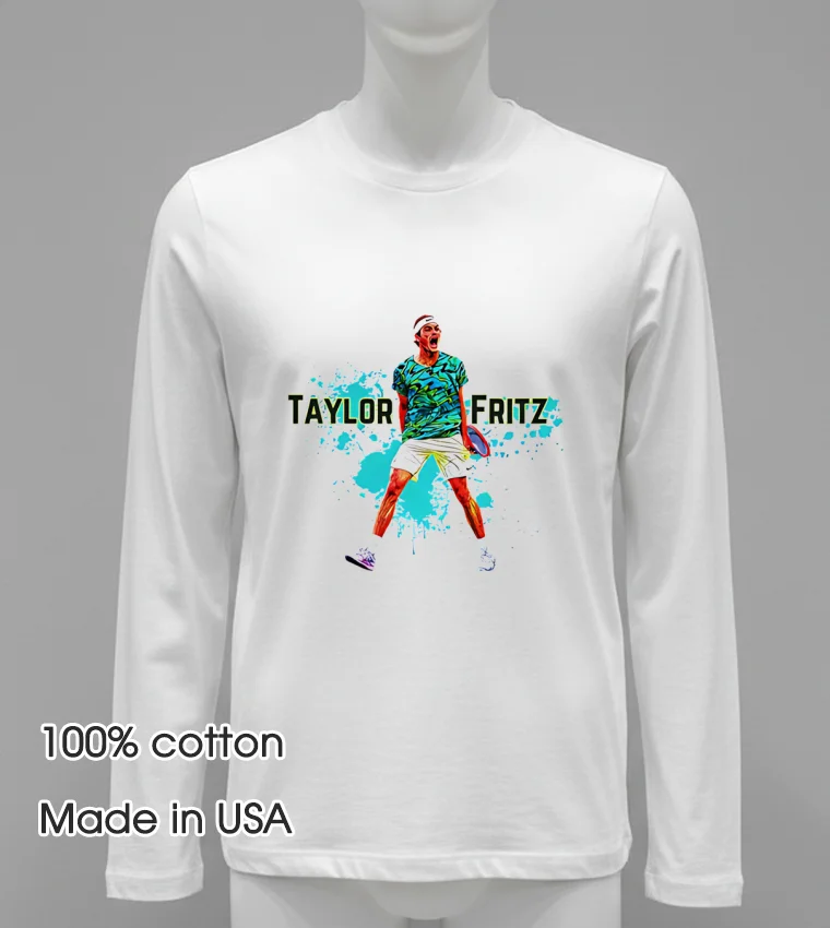 Taylor Fritz Tennis Scream Shirt White T Shirt