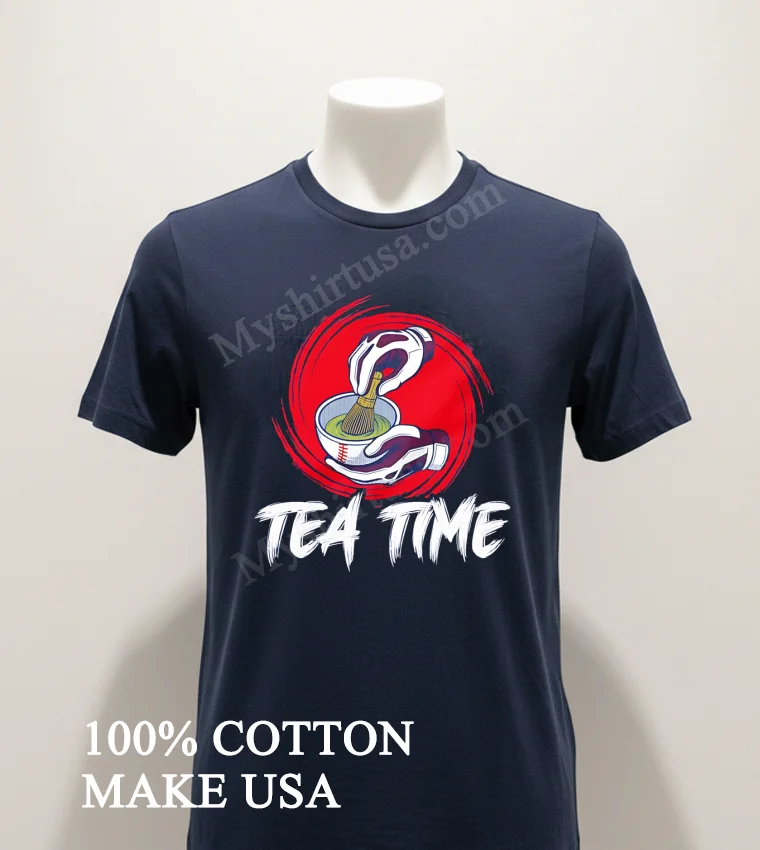 Tea Time Matcha Whisk And Baseball Bowl funny america t-shirts - navy-shirt Tea Time Matcha Whisk And Baseball Bowl Shirt Navy Shirt 1
