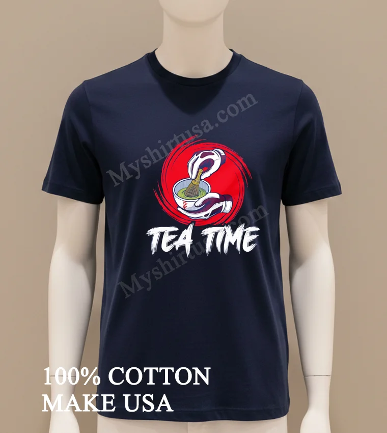 Tea Time Matcha Whisk And Baseball Bowl funny america t-shirts - navy-shirt Tea Time Matcha Whisk And Baseball Bowl Shirt Navy Shirt