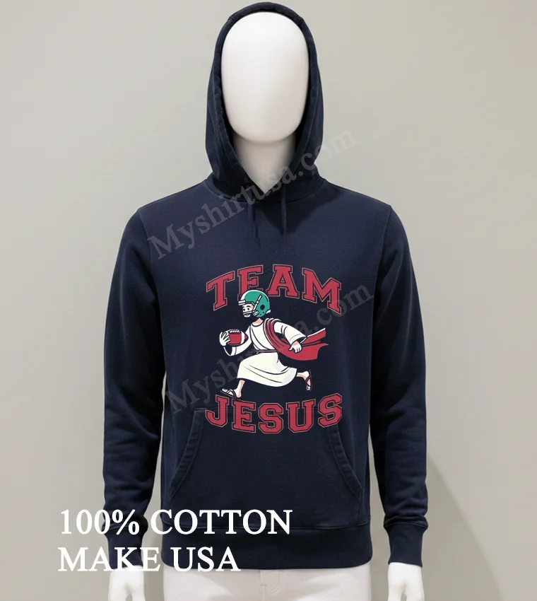 Team Jesus Football Lover Christian Faith Bible Shirt Balck Shirt