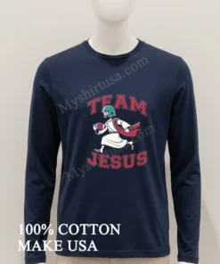 Team Jesus Football Lover Christian Faith Bible funny america t-shirts