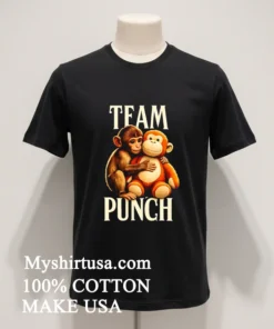 Team Punch Cute Monkey And Stuffed Orange Monkey Toy funny america t-shirts