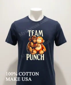 Team Punch Cute Monkey And Stuffed Orange Monkey Toy funny america t-shirts