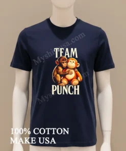 Team Punch Cute Monkey And Stuffed Orange Monkey Toy funny america t-shirts