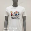 Team Usa Charlie Brown Snoopy Woodstock Hockey Shirt White T Shirt 2