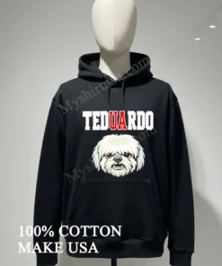 Teduardo White Shih Tzu Dog Face Graphic Portrait funny america t-shirts