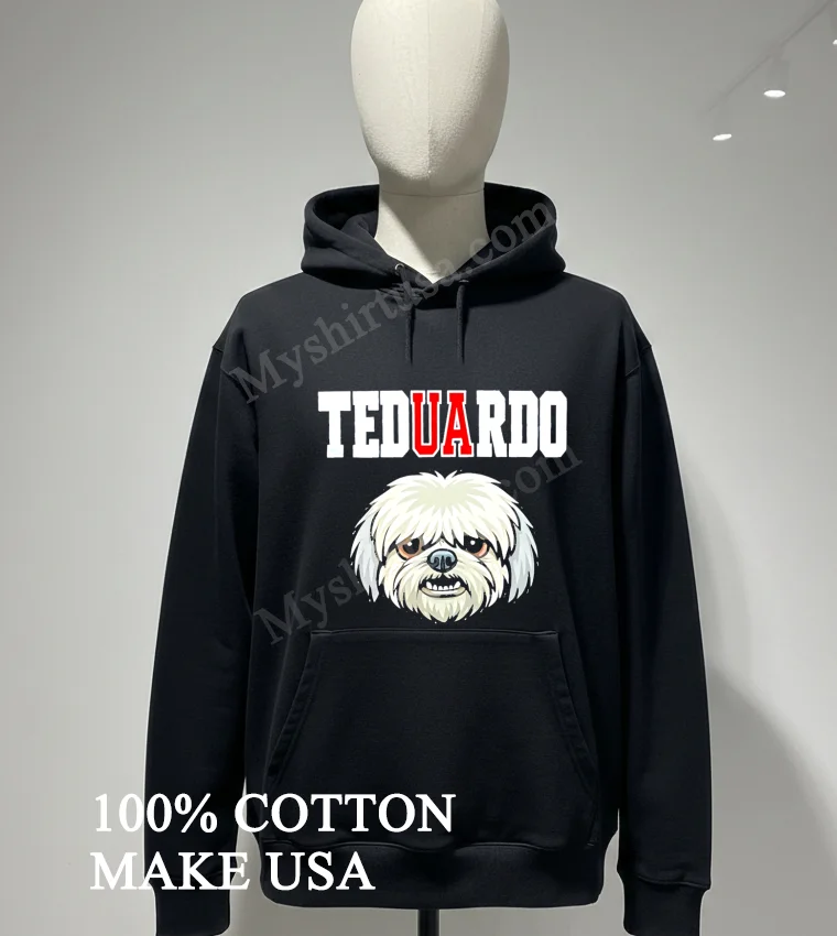 Teduardo White Shih Tzu Dog Face Graphic Portrait funny america t-shirts - hoodie-shirt Teduardo White Shih Tzu Dog Face Graphic Portrait Shirt Hoodie Shirt