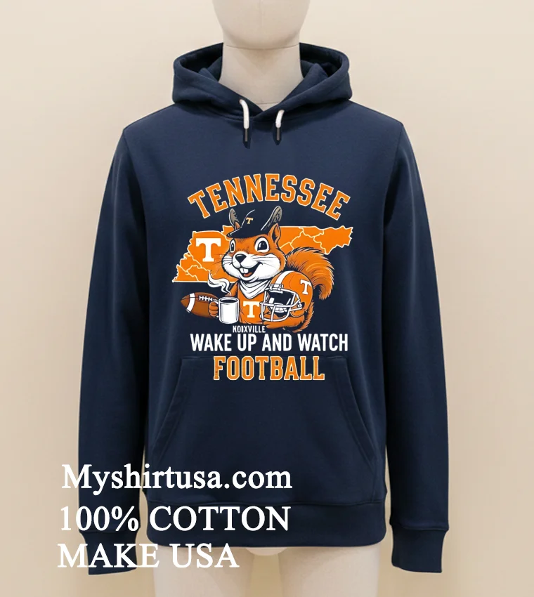 Tennessee Volunteers Football Squirrel Wake Up And Watch Shirt - navy-shirt Tennessee Volunteers Football Squirrel Wake Up And Watch Shirt Navy Shirt 1