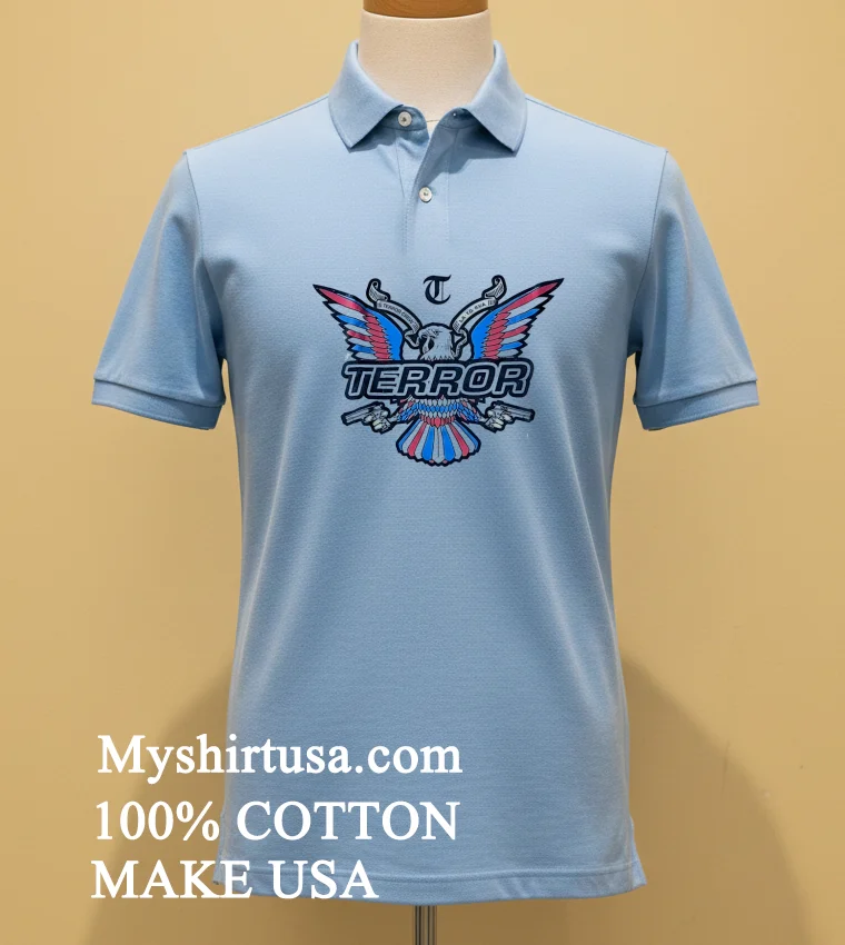 Terror Dipset Logo Vintage Shirt - blue-shirt Terror Dipset Logo Vintage Shirt Blue Shirt