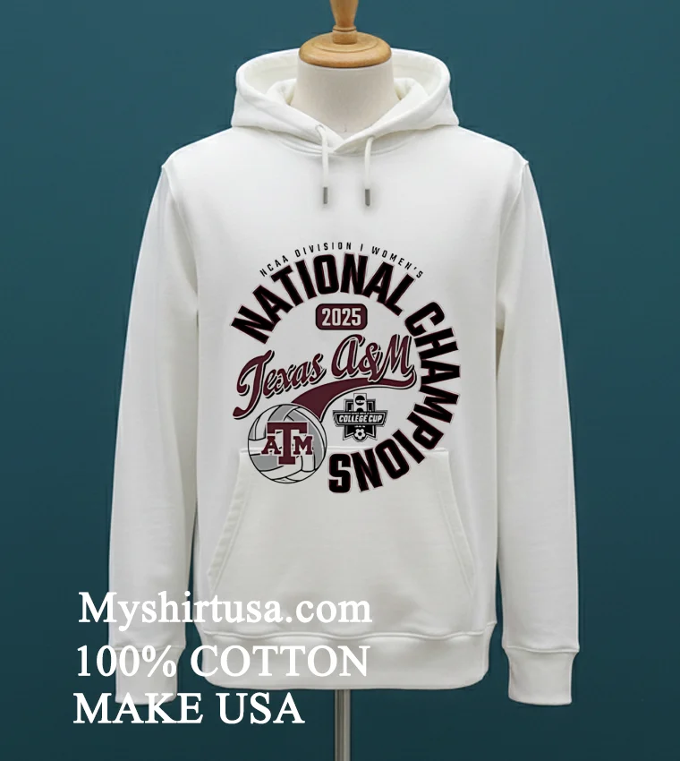 Texas Am Aggies National Champs 2025 Volleyball Shirt White T Shirt 2