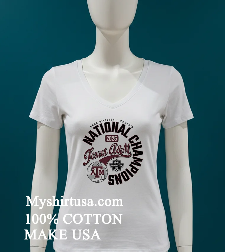 Texas Am Aggies National Champs 2025 Volleyball Shirt White T Shirt