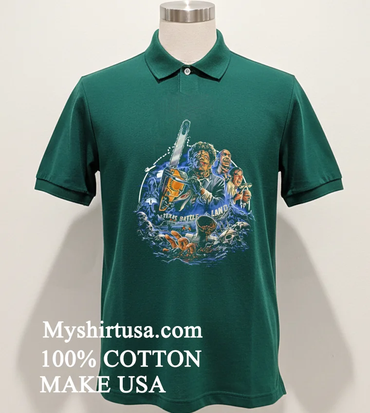 Texas Chainsaw Massacre Texas Battle Land T Shirt - green-shirt Texas Chainsaw Massacre Texas Battle Land T Shirt Green Shirt