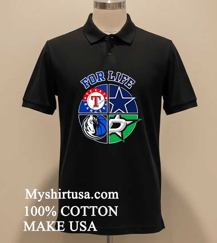Texas For Life Logo Sports 2026 Shirt Balck Shirt 1