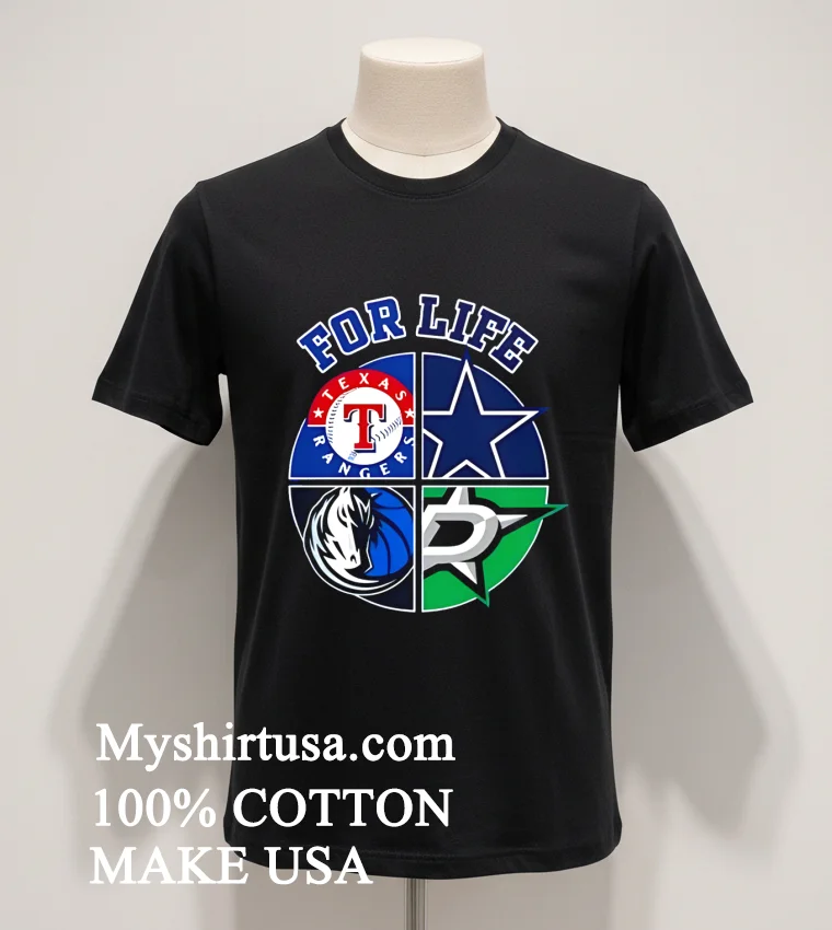 Texas For Life Logo Sports 2026 Shirt Balck Shirt