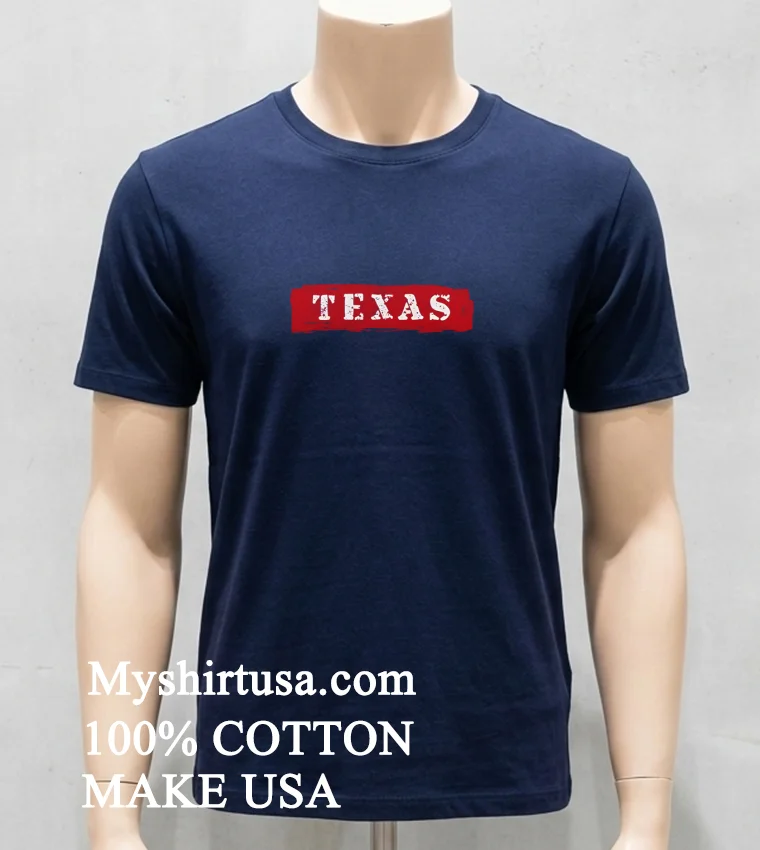 Texas Grunge Simple Shirt Navy Shirt