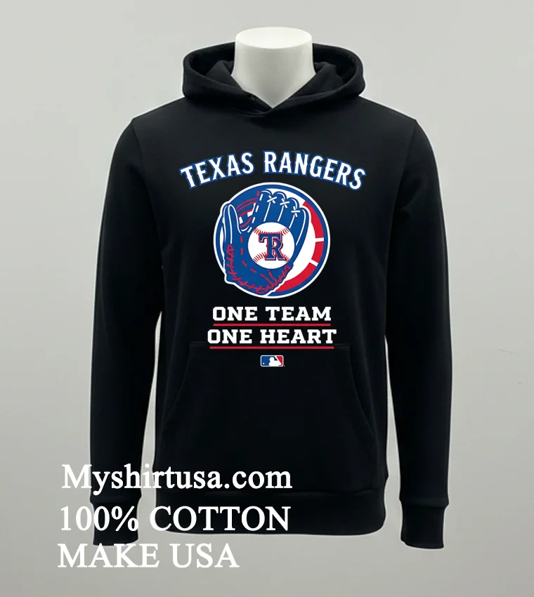 Texas Rangers One Team One Heart Mlb Shirt Balck Shirt