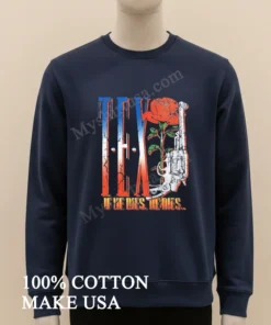 Texas Rose And Revolver If He Dies He Dies funny america t-shirts