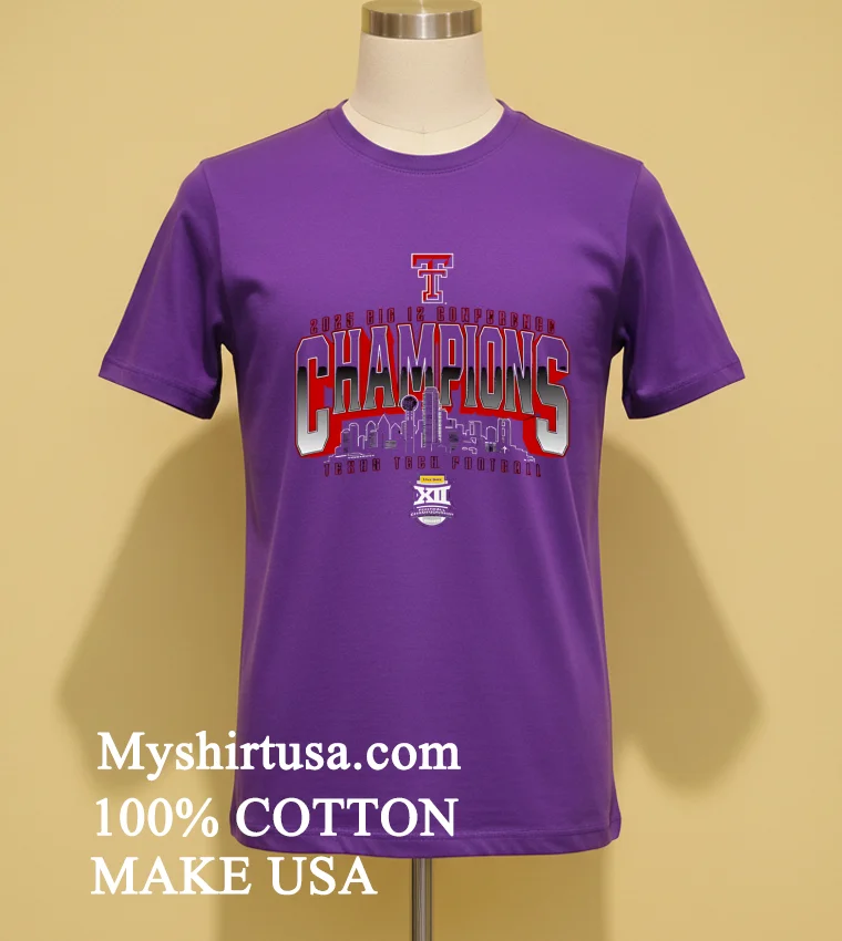 Texas Tech Big 12 Championship Skyline Shirt Purple Shirt