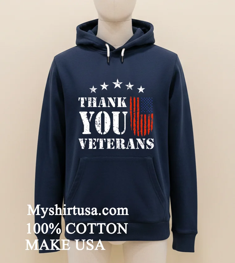 Thank You Veterans American Flag Retro Shirt Navy Shirt 1