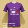 Thank You Veterans American Flag Retro Shirt Purple Shirt