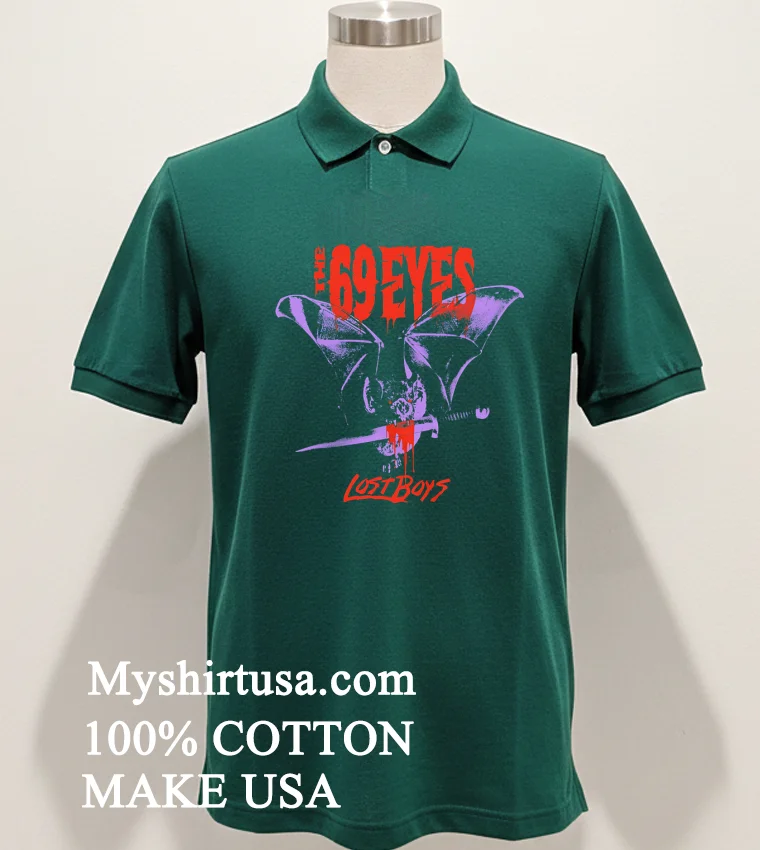 The 69 Eyes Lost Boys Bat Retro Shirt - green-shirt The 69 Eyes Lost Boys Bat Retro Shirt Green Shirt