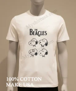 The Beagles Snoopy Faces Music Band Parody funny america t-shirts